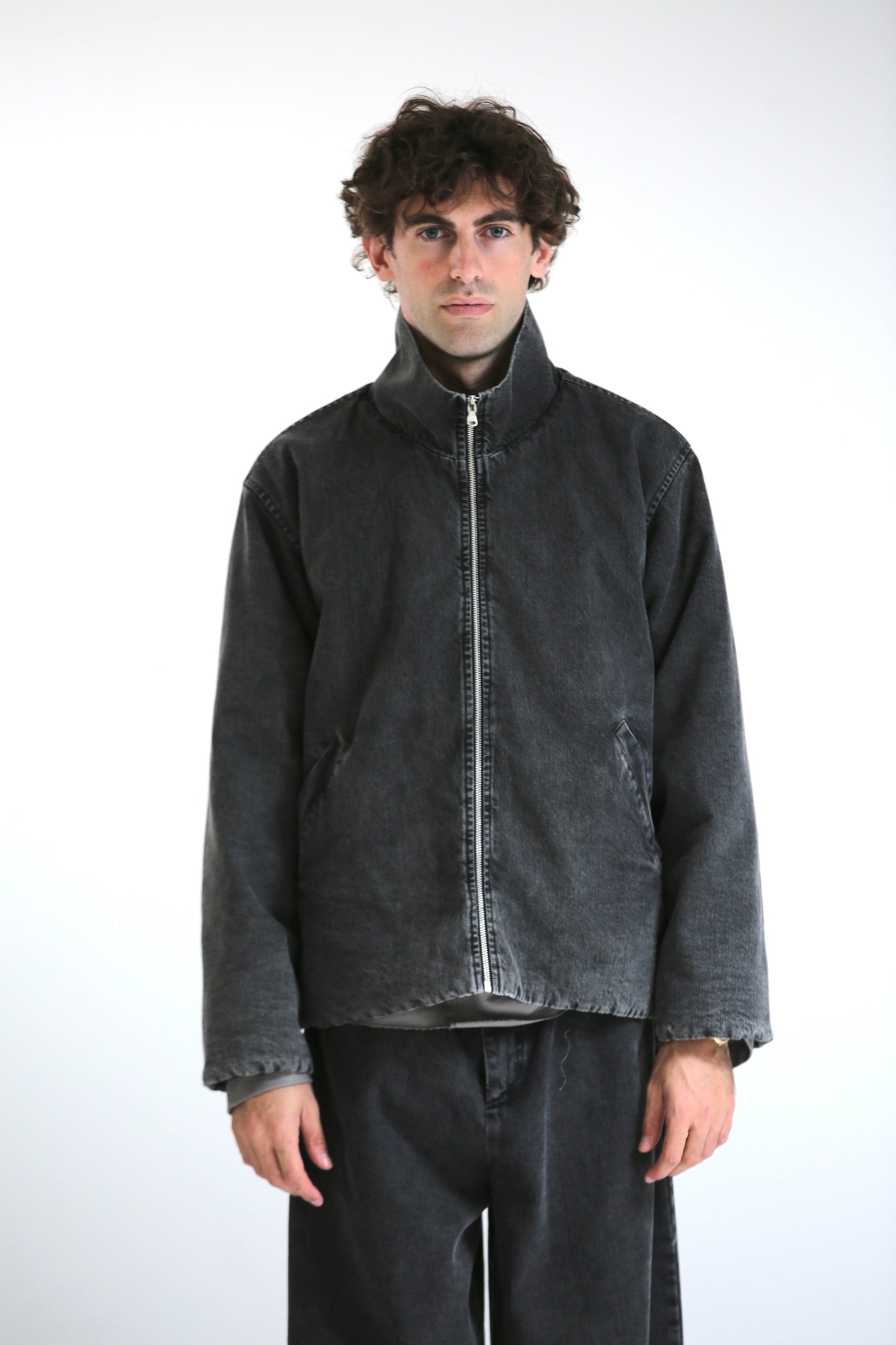 Giubbotto denim lavaggio black
