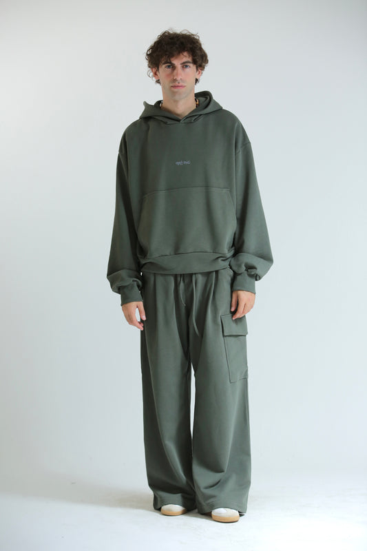 Felpa cappuccio REVERSIBILE crop