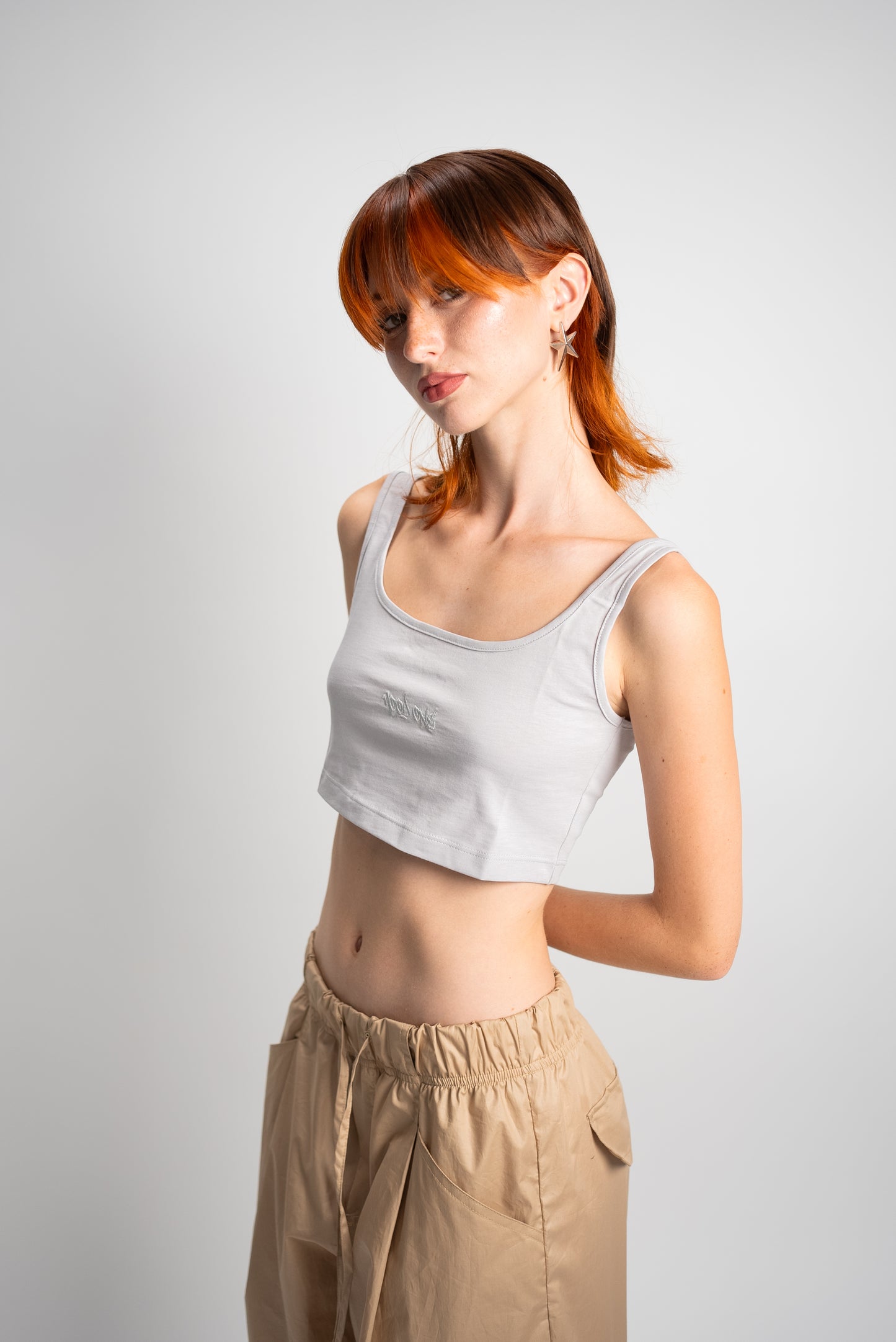 Top Donna Grigio perla