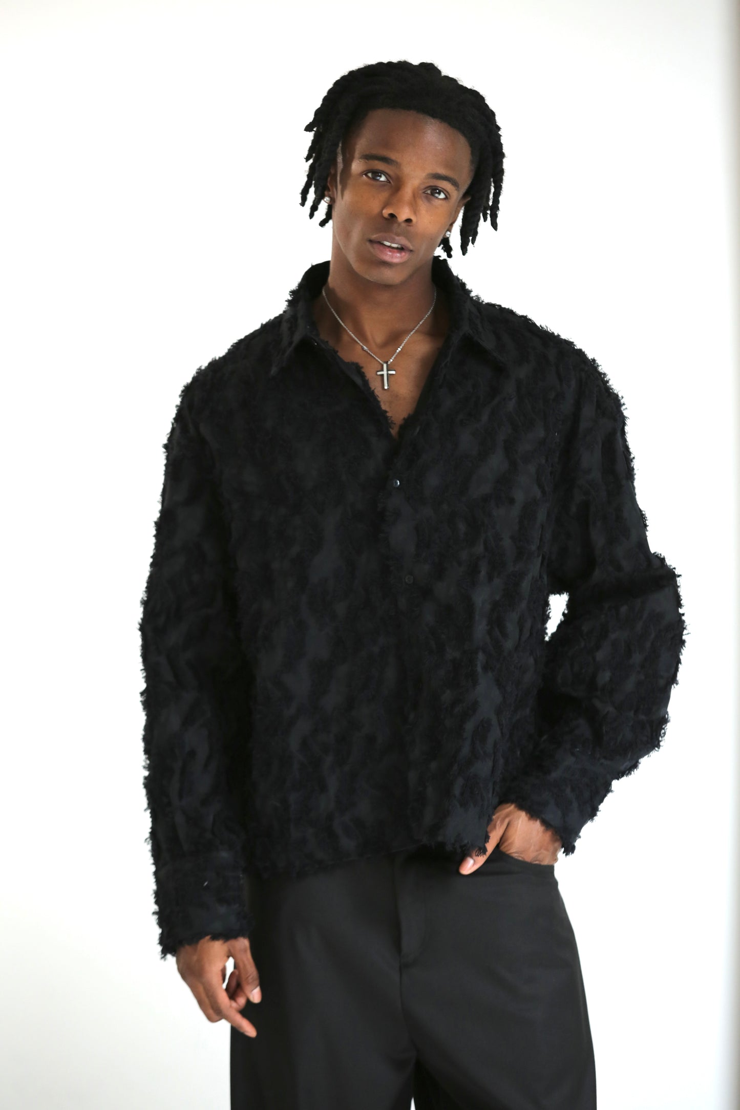 Camicia rilievo nero