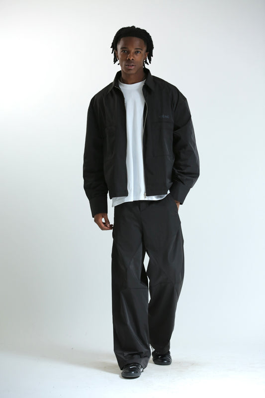 Work shirt nylon crop nera