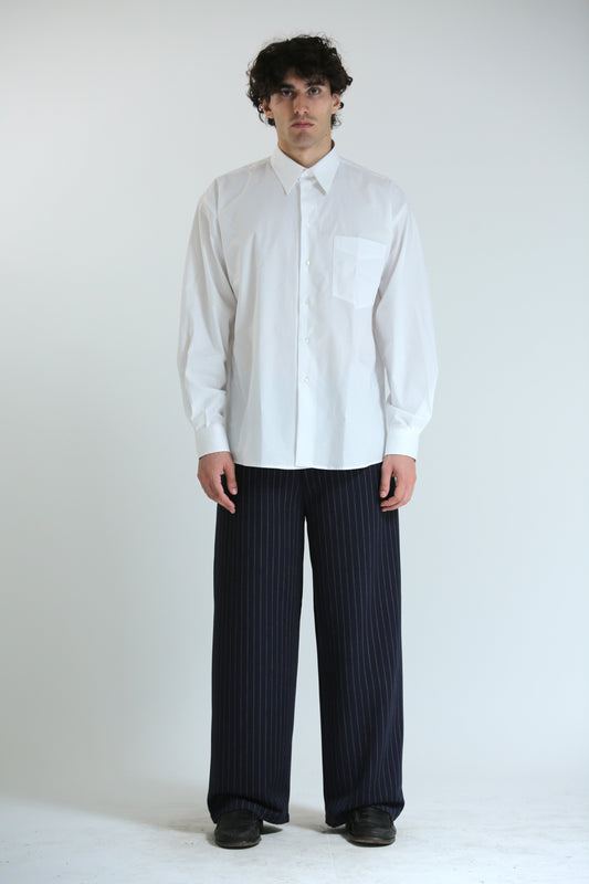 Camicia over sotto giacca bianca