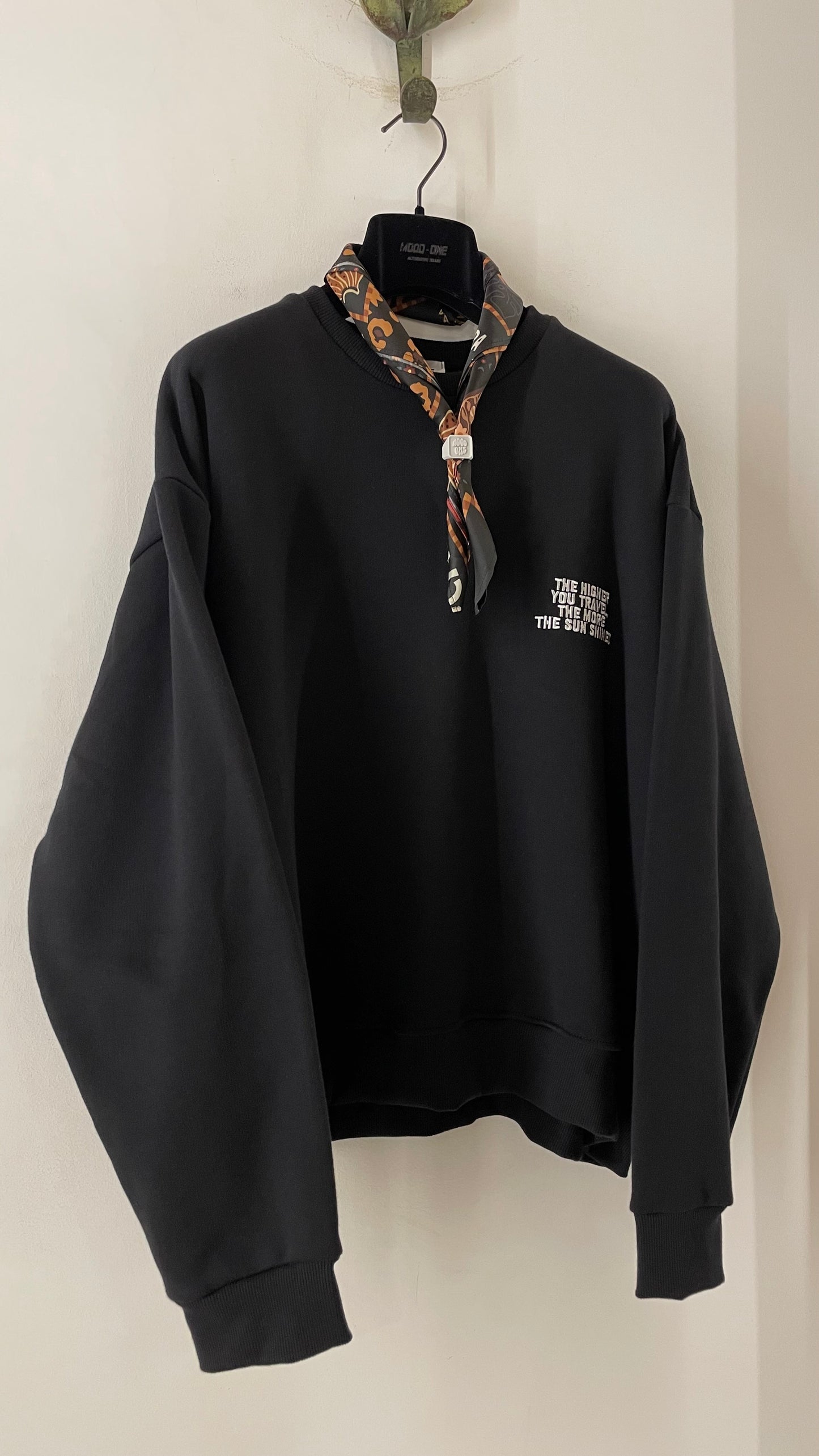 Foulard nero + anello logo