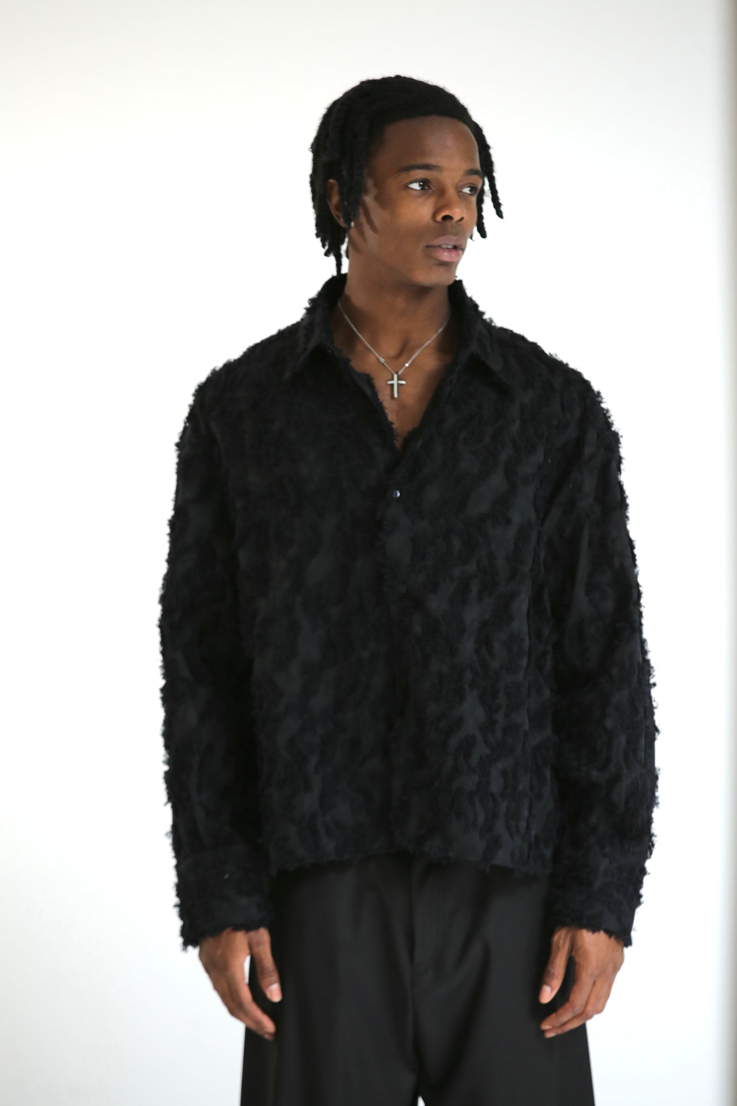 Camicia rilievo nero