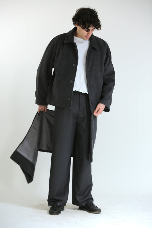 Cappotto lungo/corto panno grigio