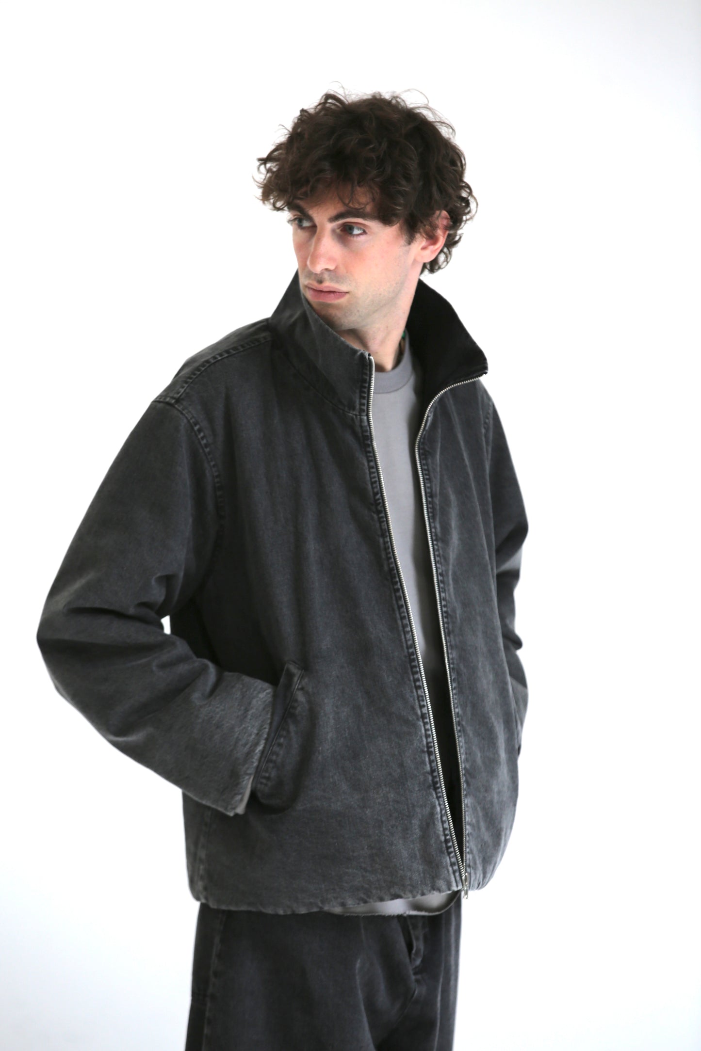 Giubbotto denim lavaggio black