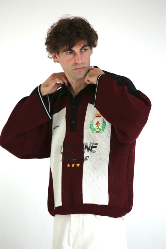 Maglione FOOTBALL bianco rosso