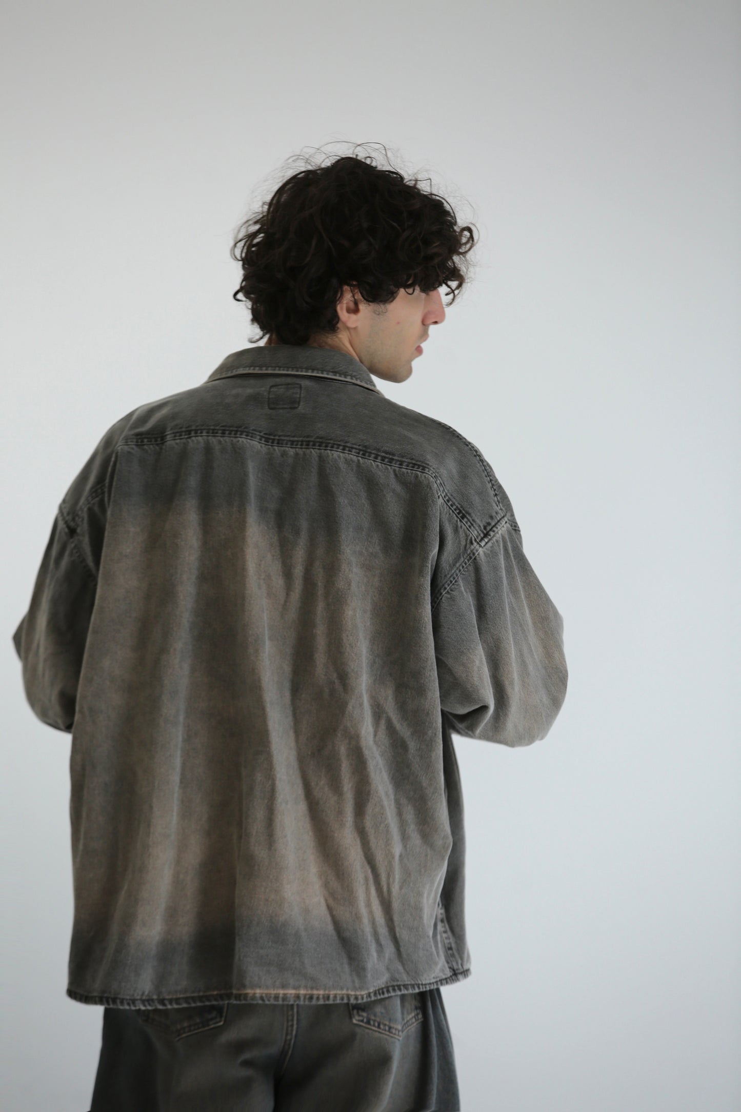 Denim jacket lavaggio fango