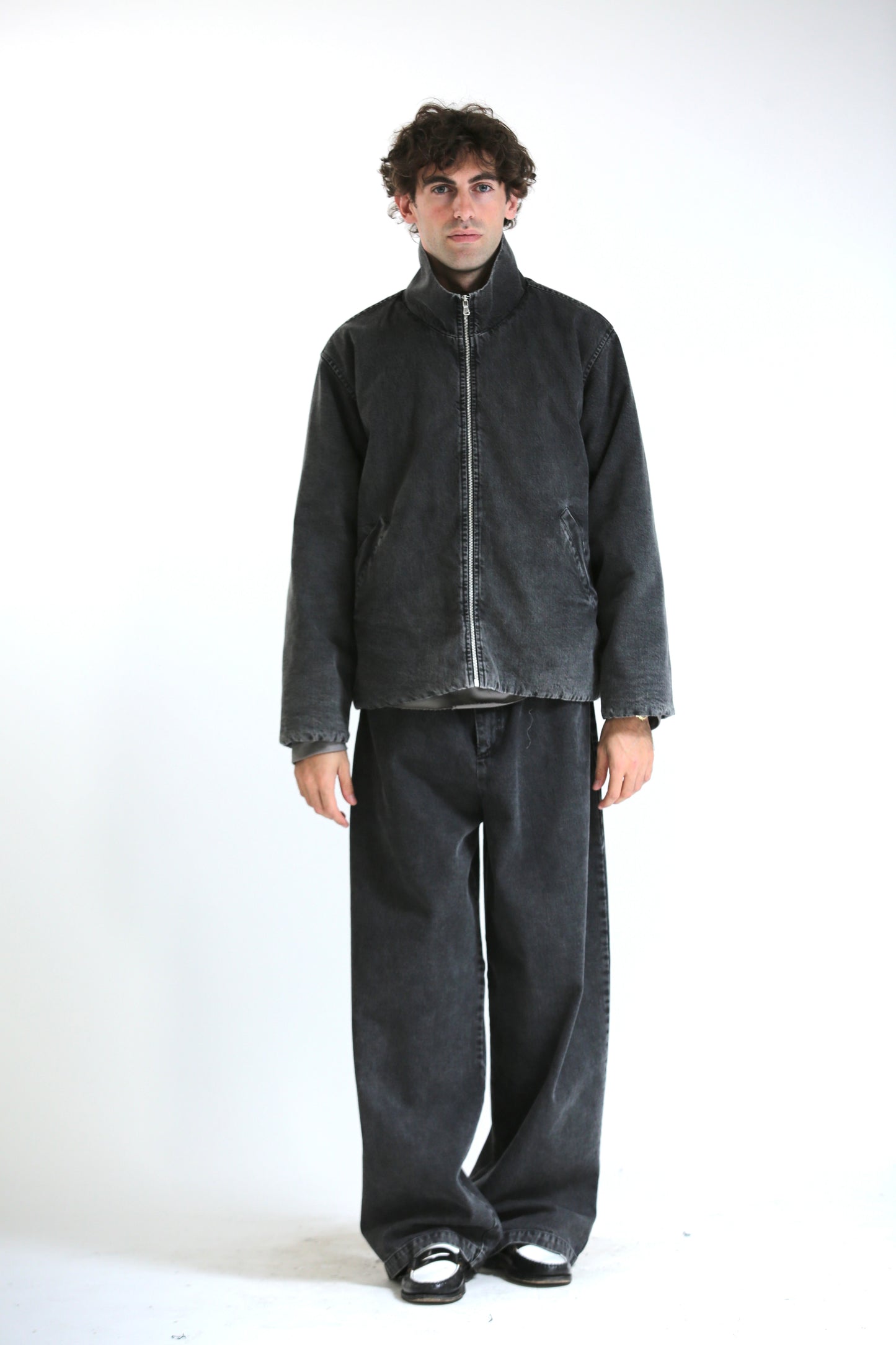 Giubbotto denim lavaggio black