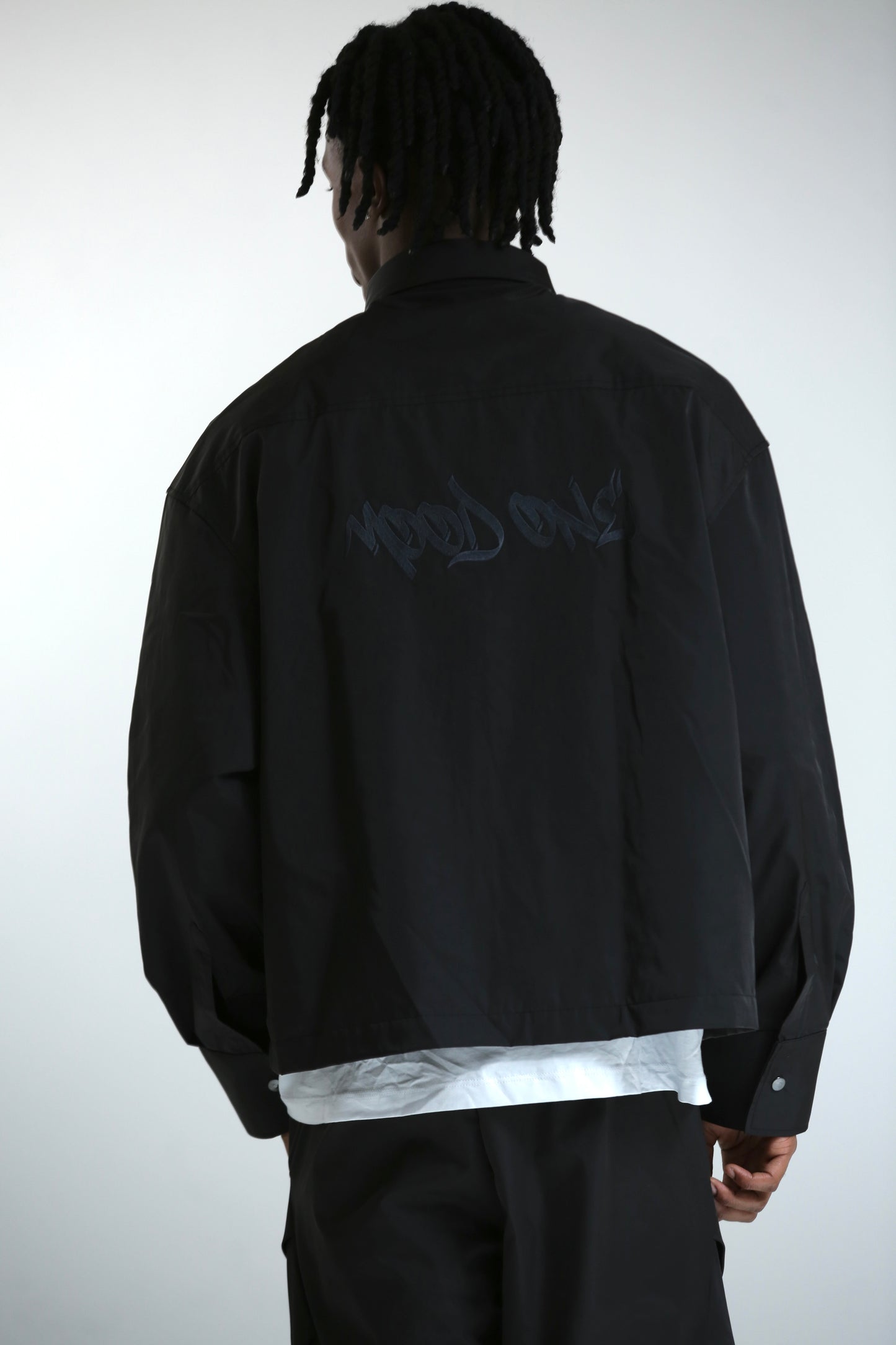 Work shirt nylon crop nera