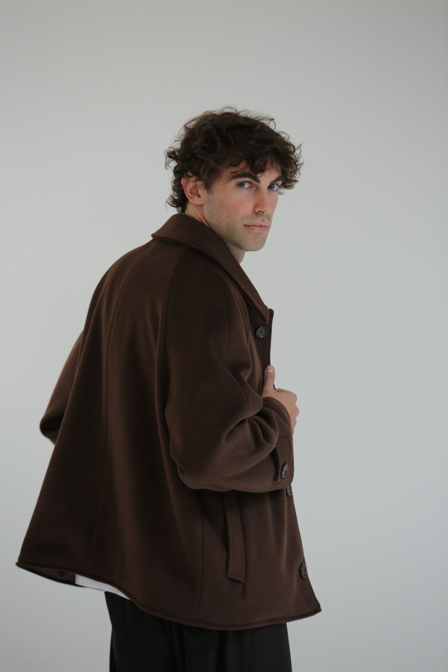 Cappotto lungo/corto panno moro