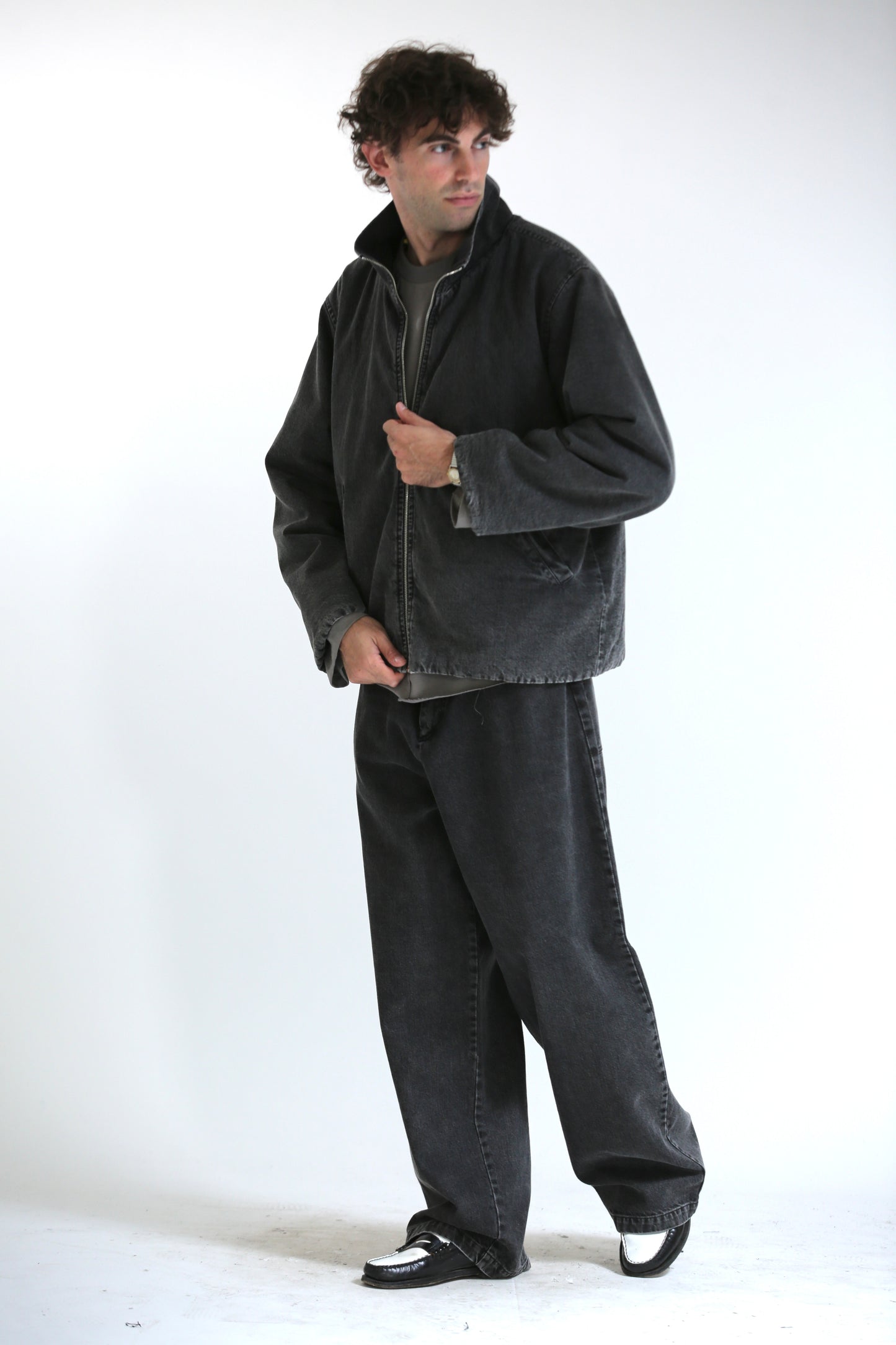 Giubbotto denim lavaggio black