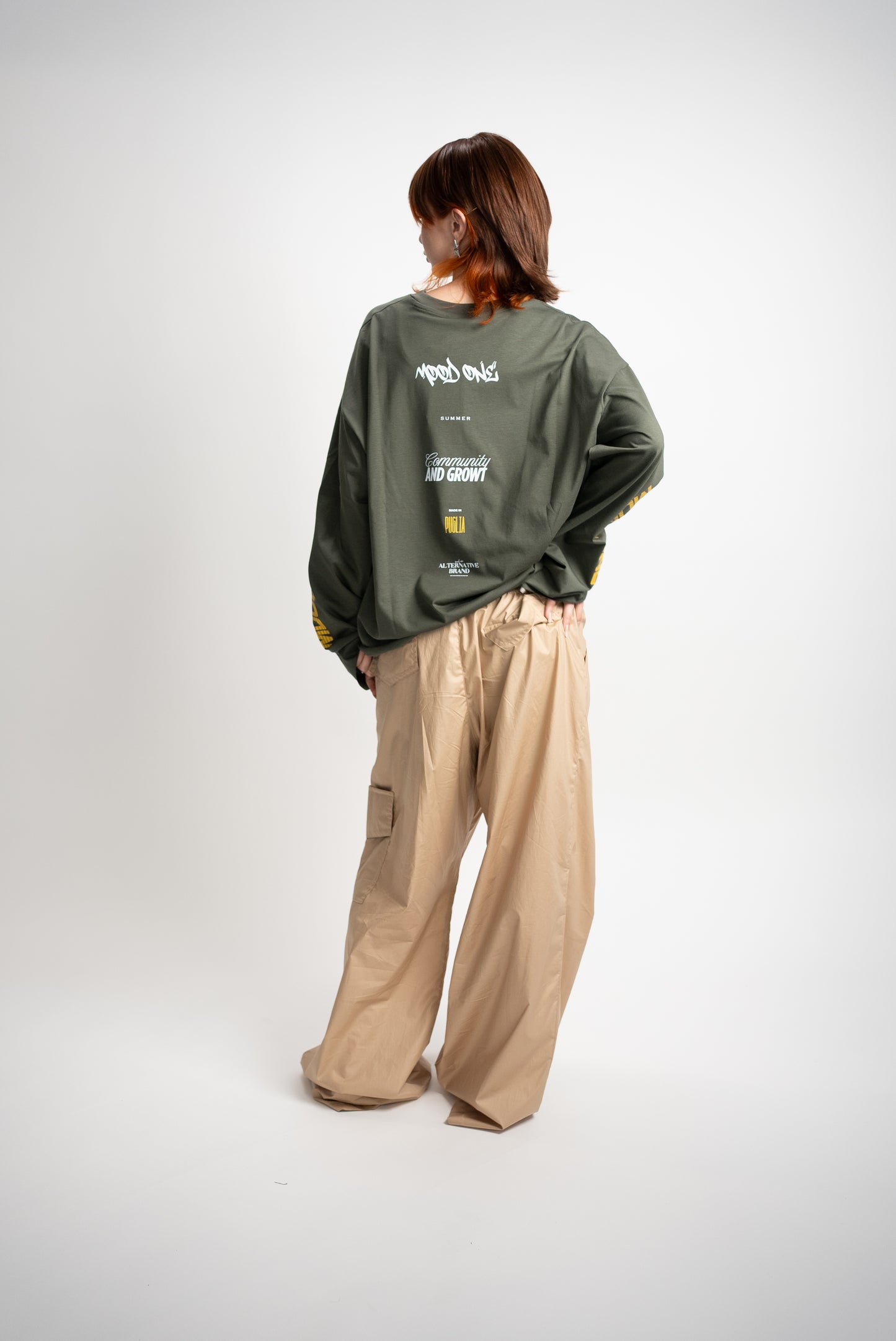 Long sleev unisex verde