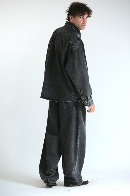 Camicia over denim black