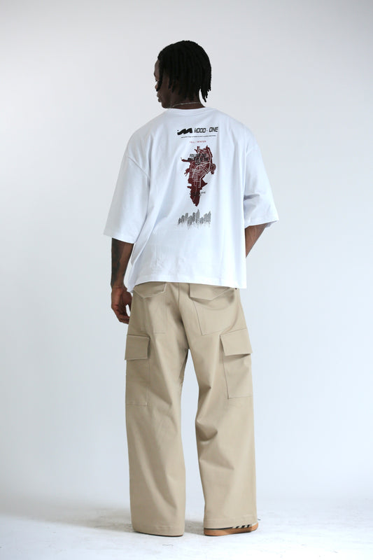 T-shirt city bianca manica 3/4