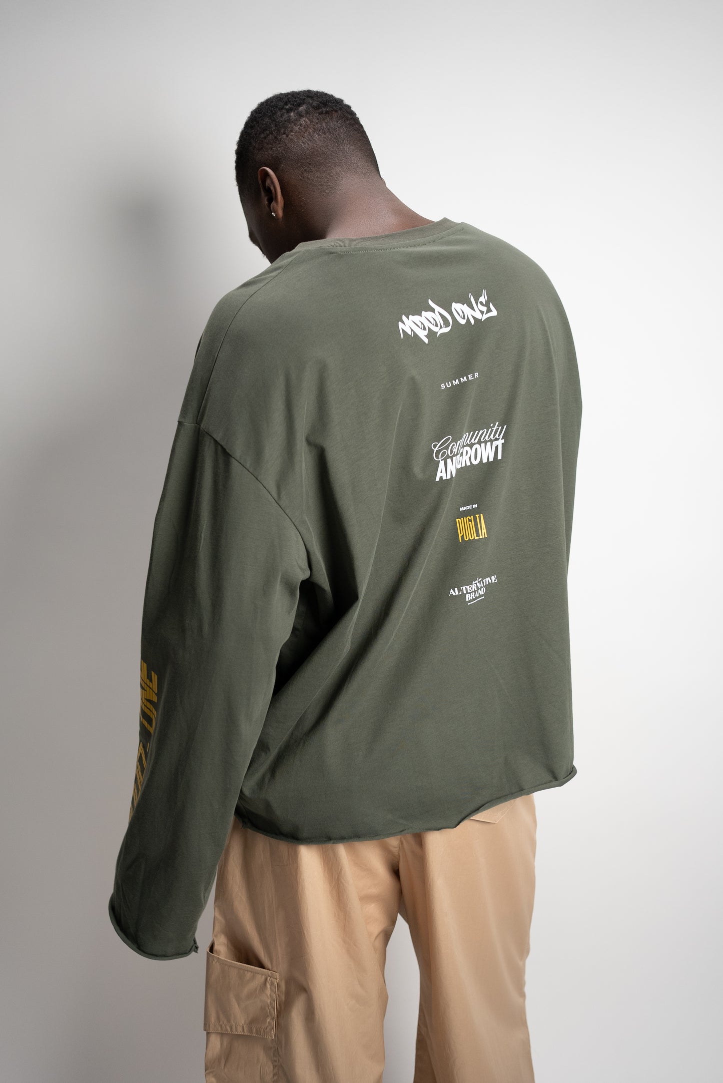 Long sleev unisex verde