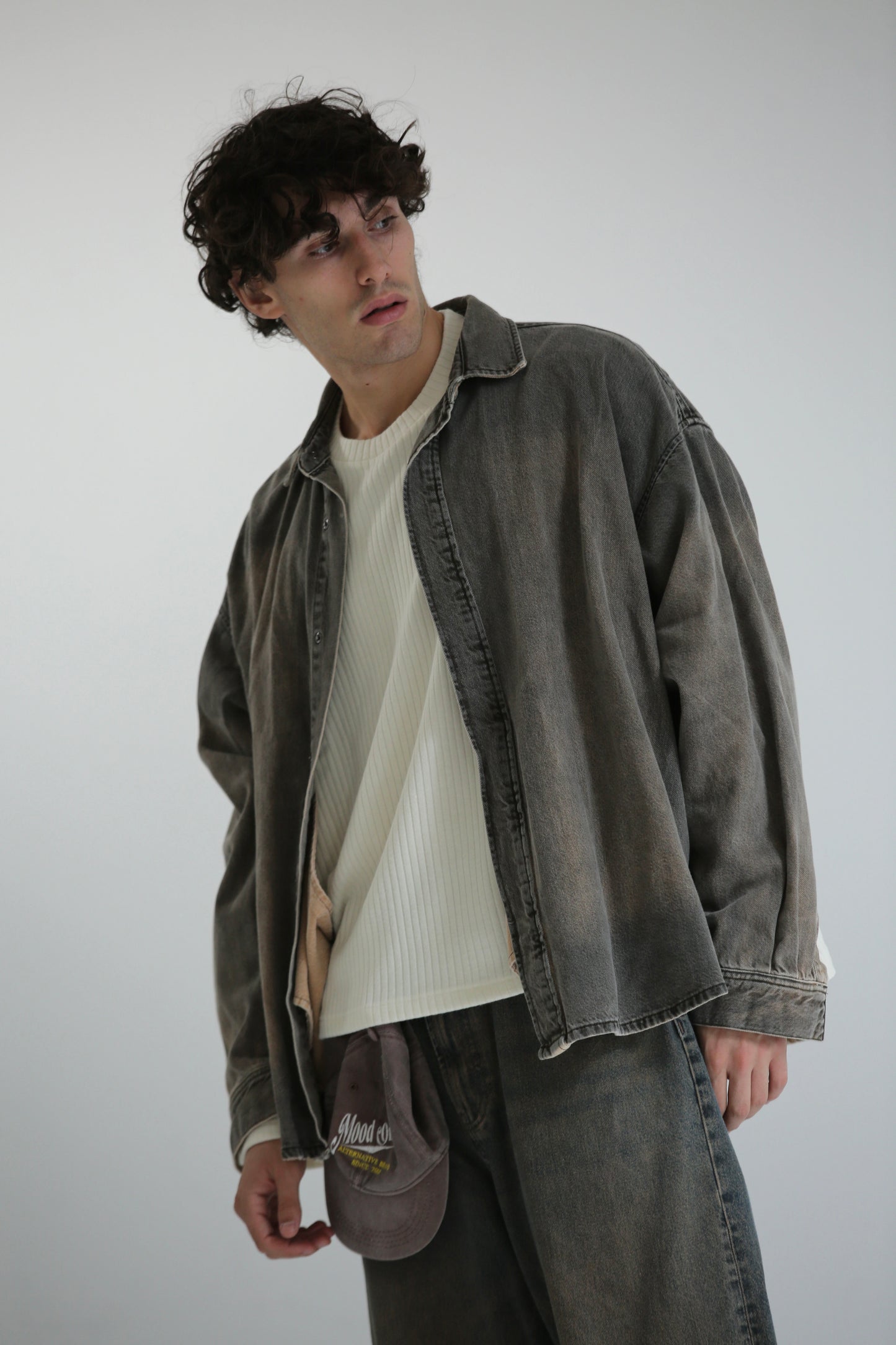 Denim jacket lavaggio fango