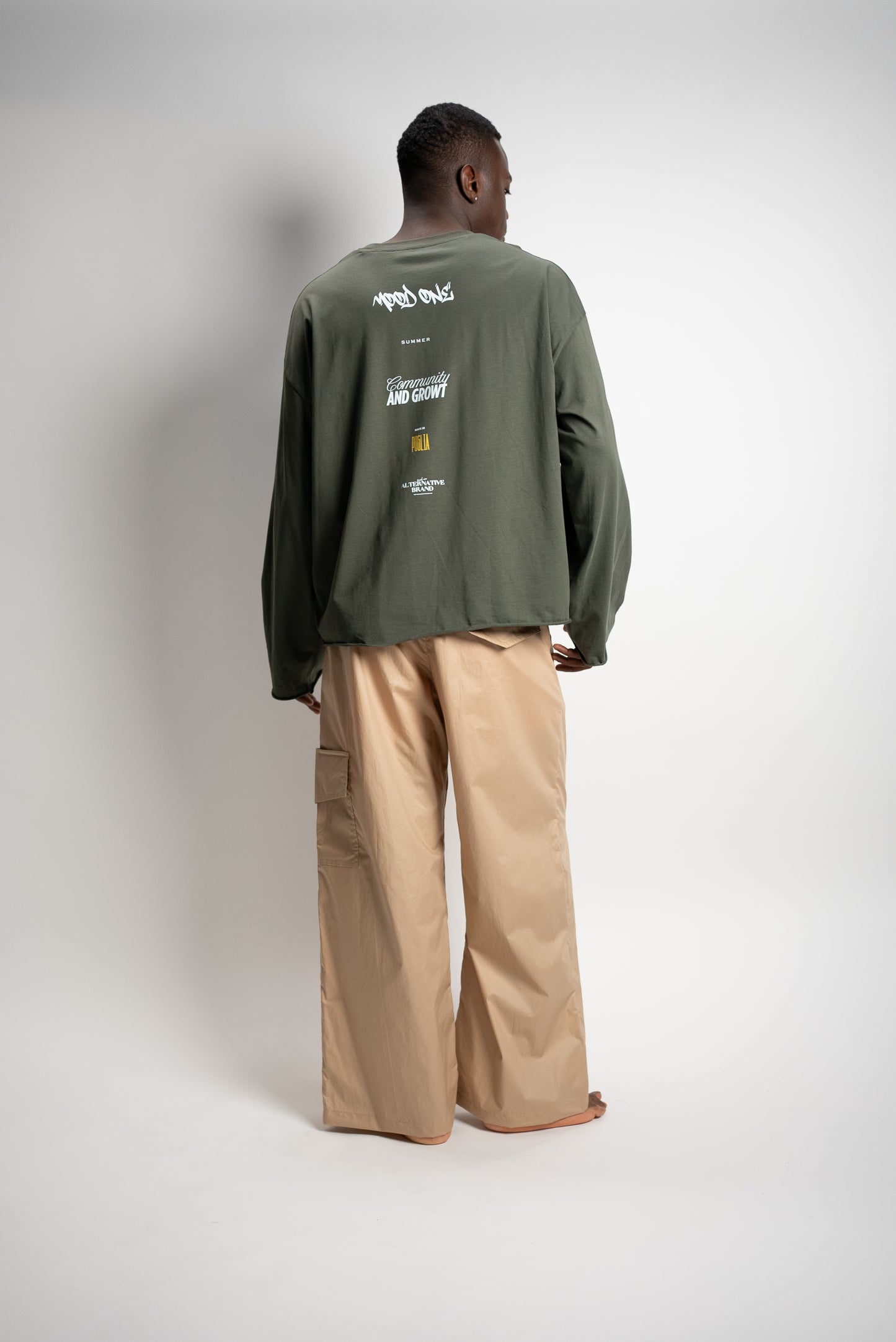 Long sleev unisex verde