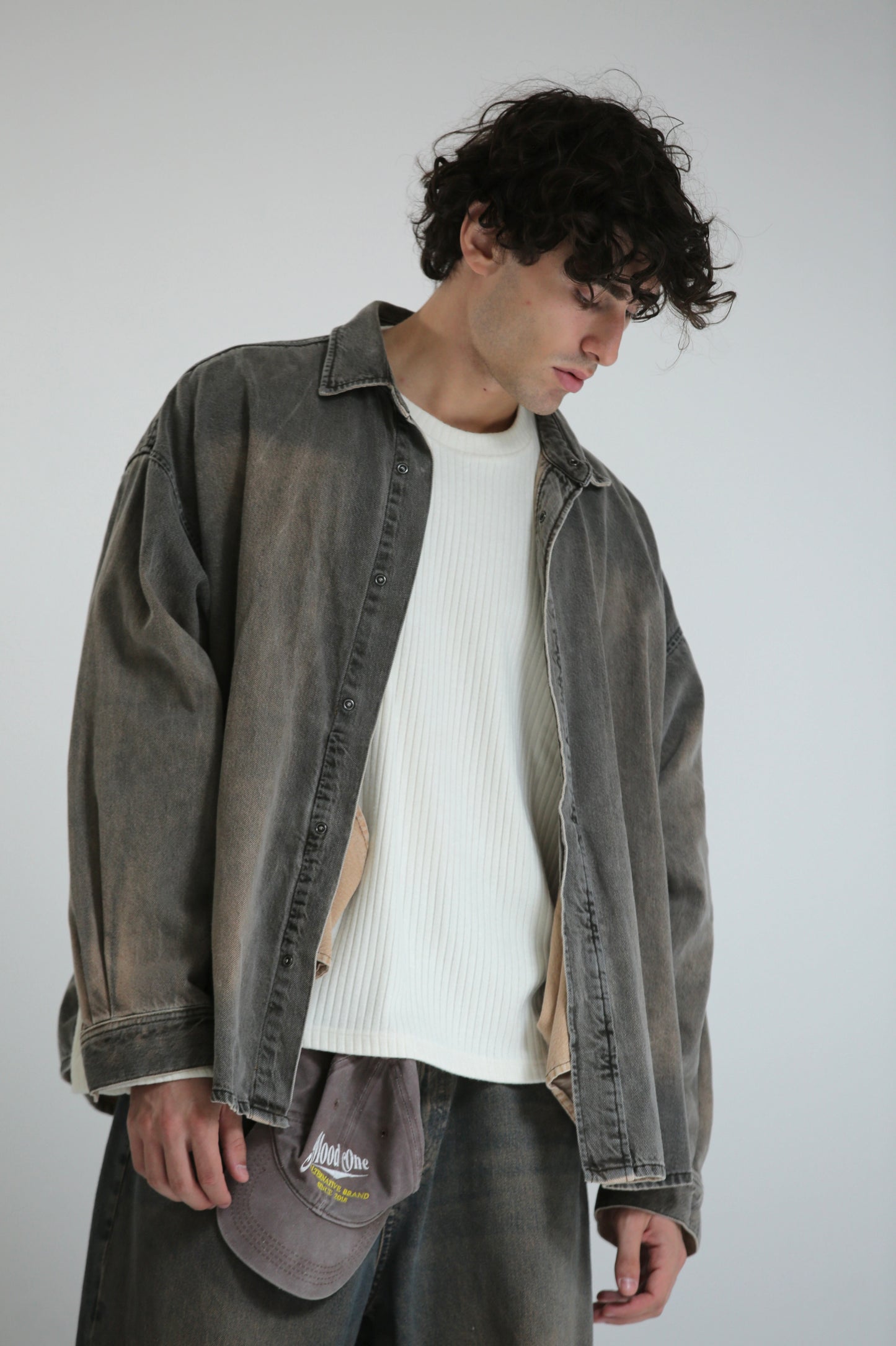 Denim jacket lavaggio fango