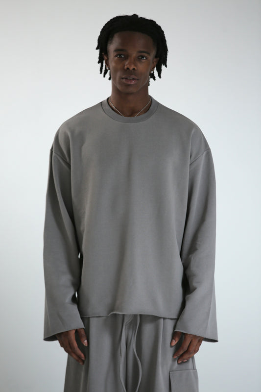 Long sleeve REVERSIBILE grigia