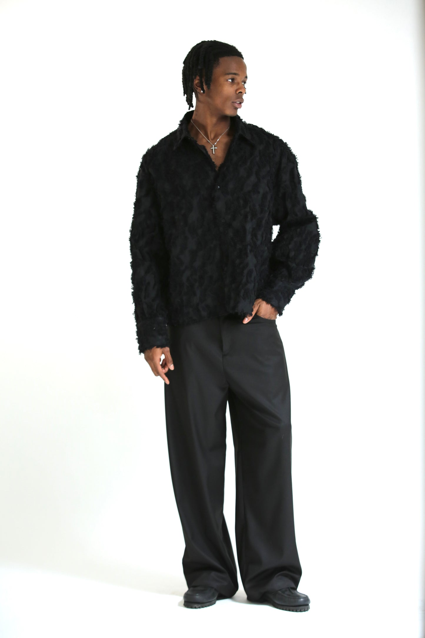Camicia rilievo nero