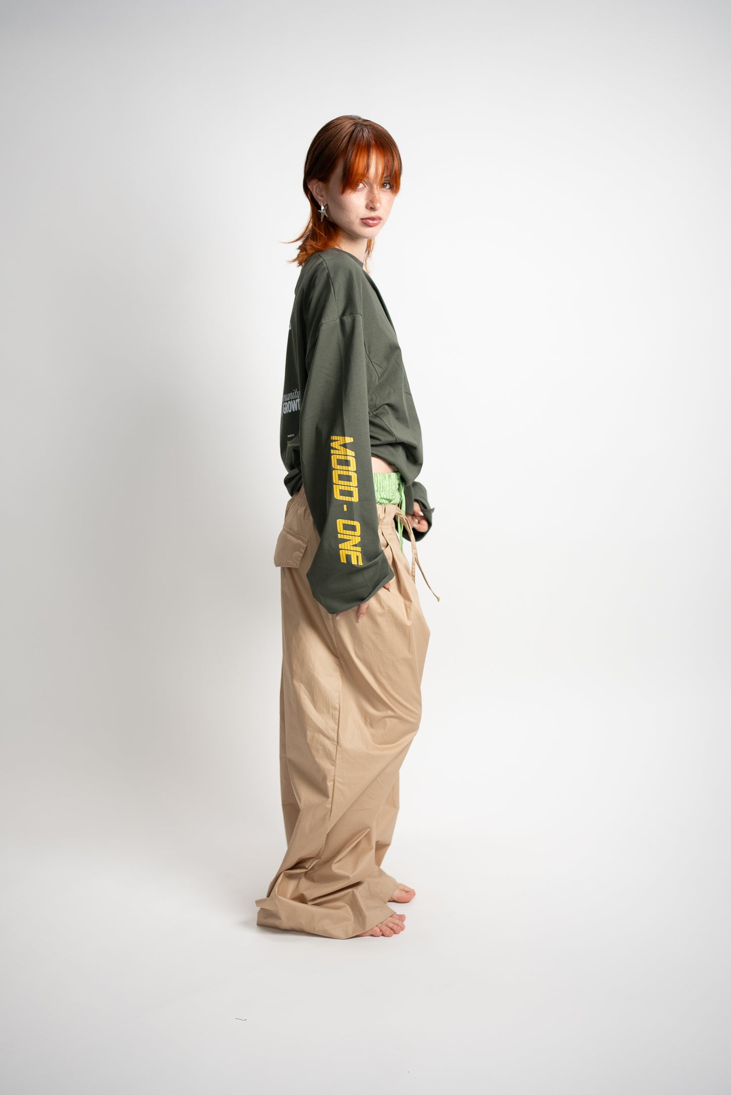 Long sleev unisex verde