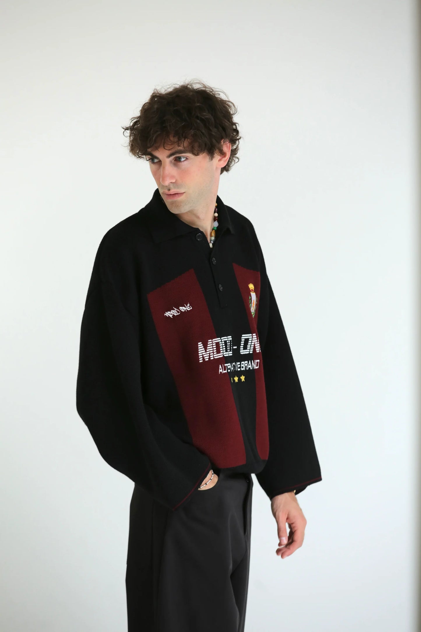 Maglione football rosso/nero