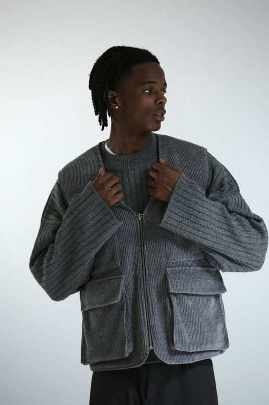 Gilet reversibile grigio/nero