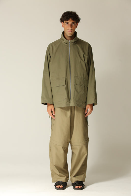 Giubbotto reversibile verde/etnico