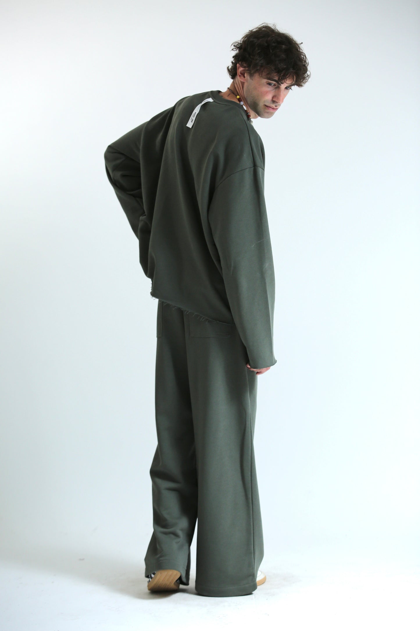 Long sleeve felpa verde REVERSIBILE