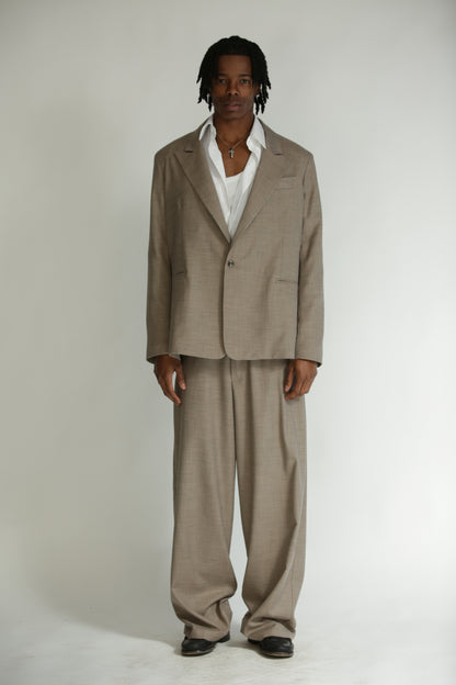 Giacca monopetto Over beige