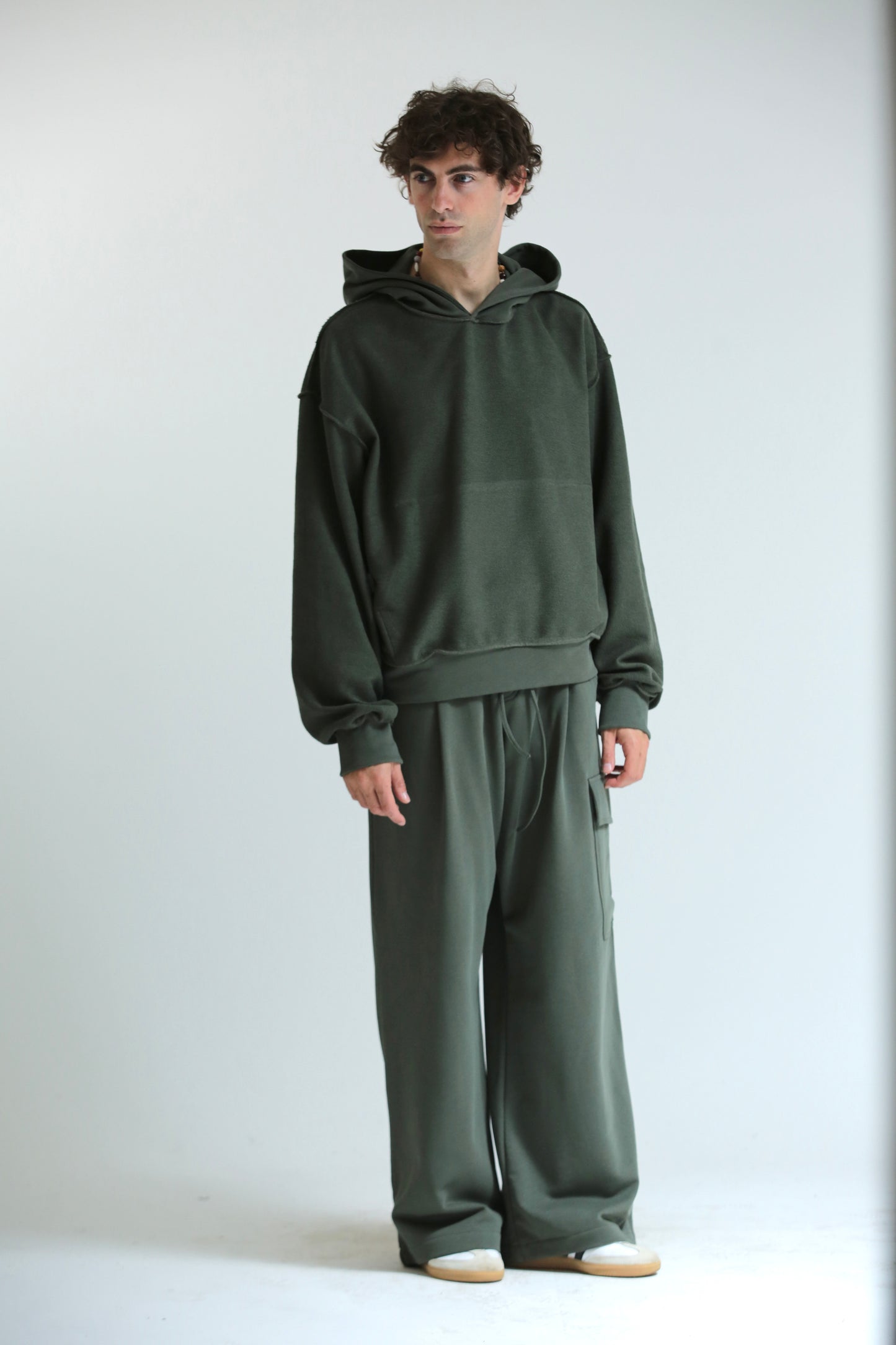 Felpa cappuccio REVERSIBILE crop