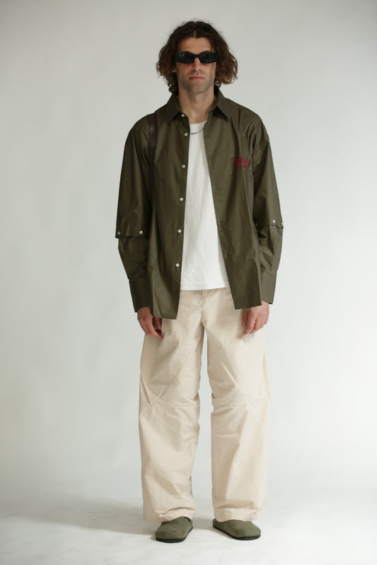 Camicia manica smontabile verde militare