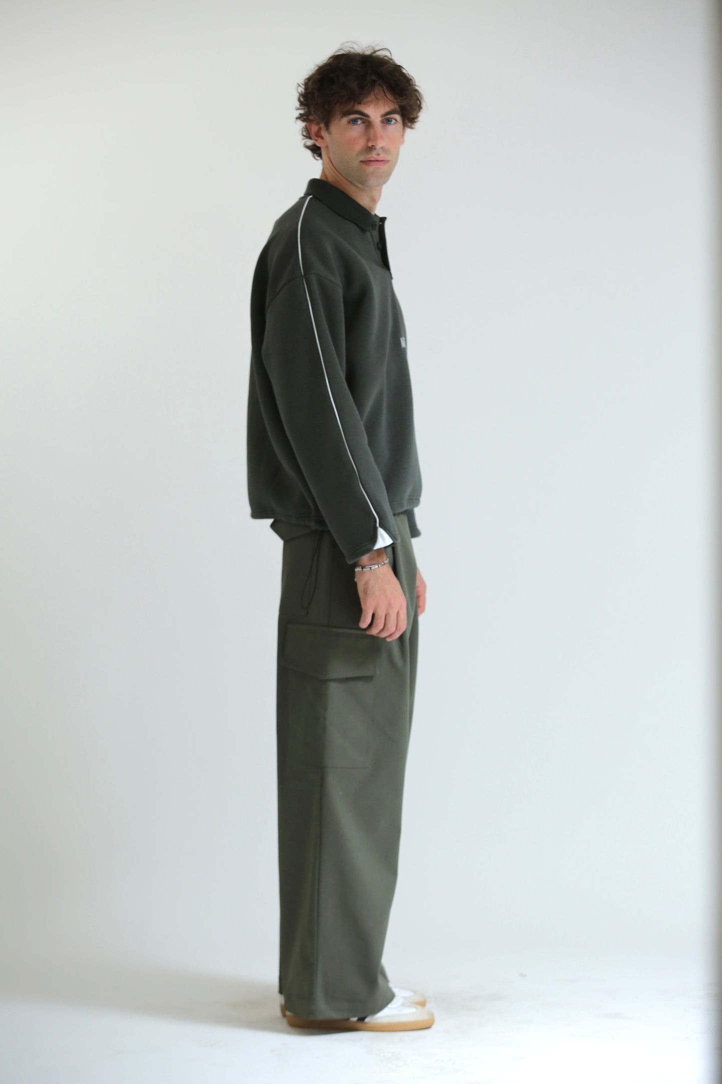 Polo felpa verde