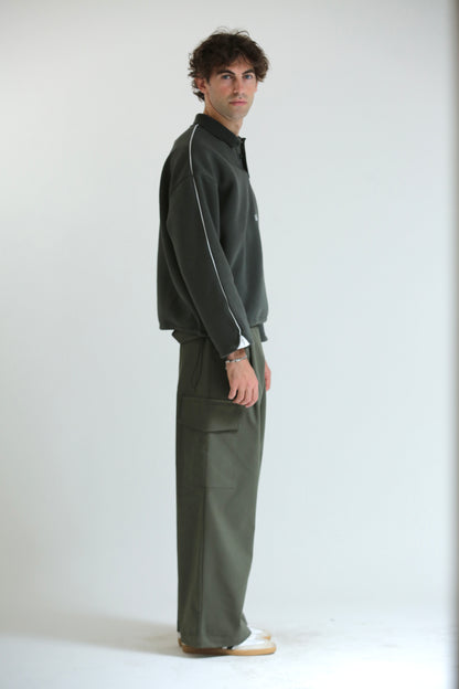 Polo felpa verde