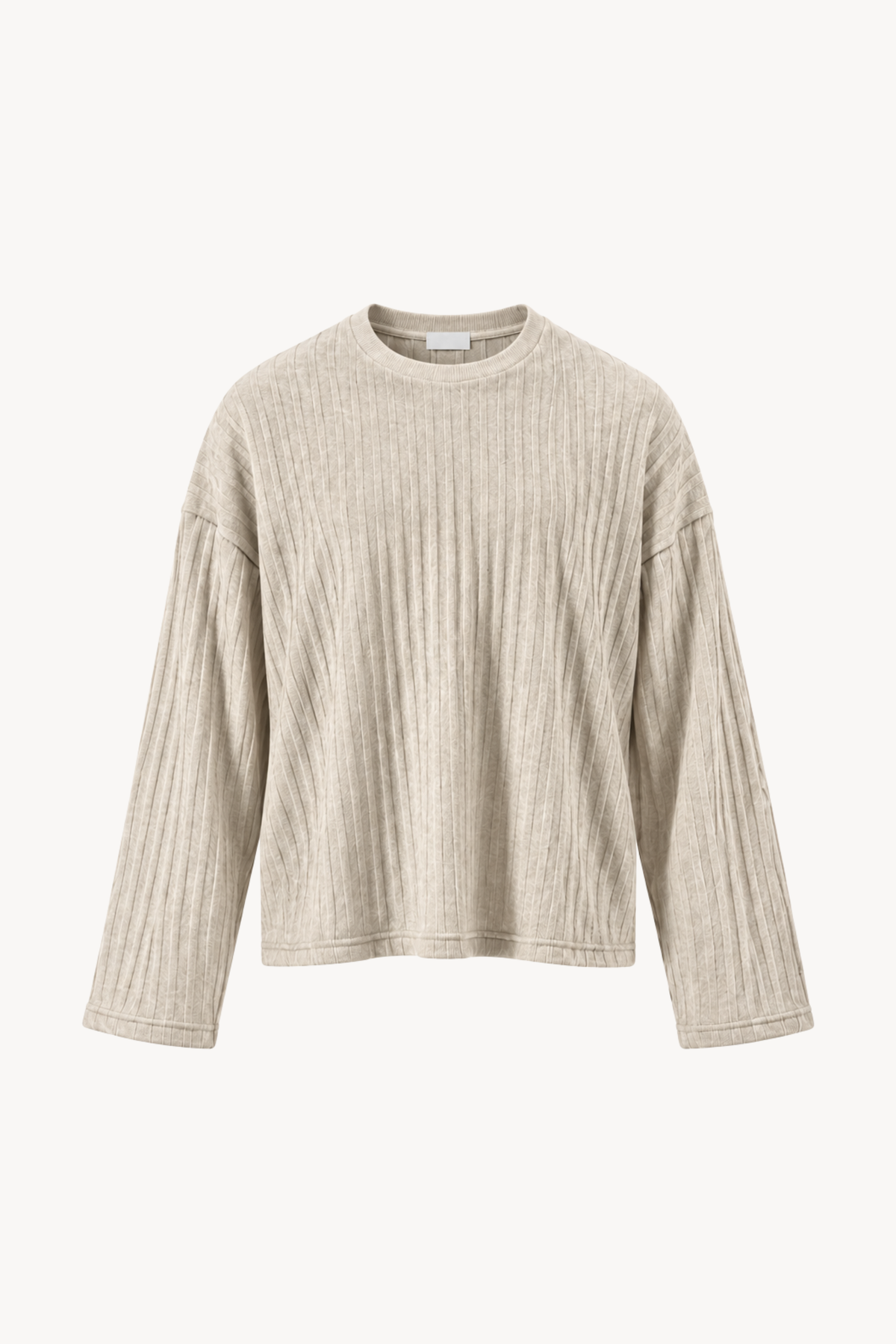Cream Textured Longsleeve