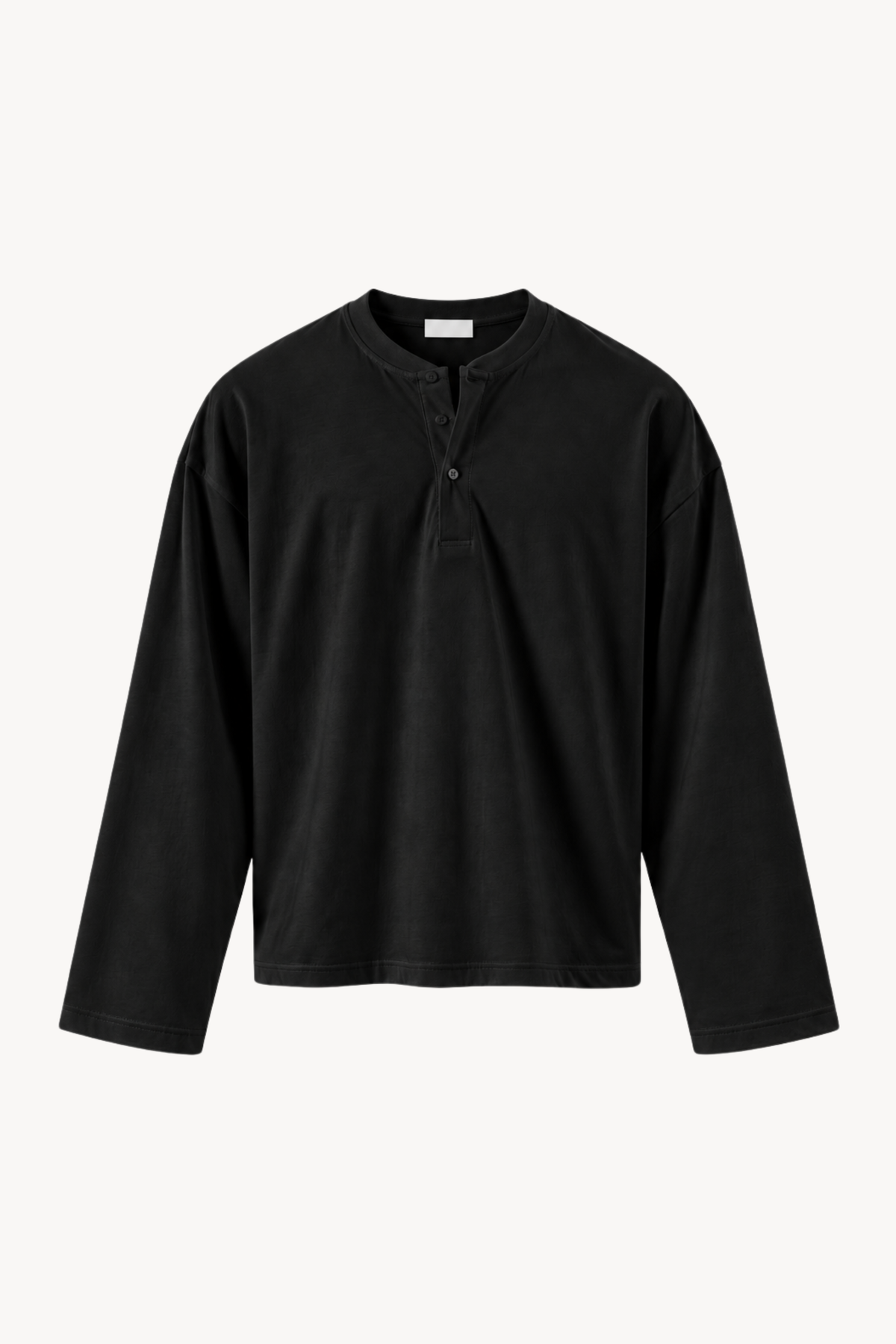 Black Serafino Longsleeve