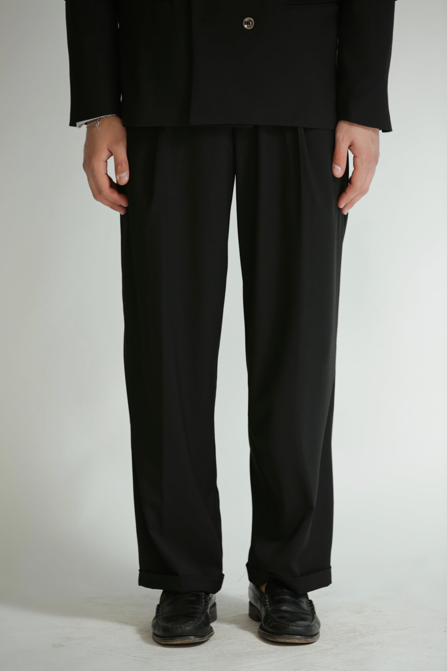 Pantalone vita alta fondo largo