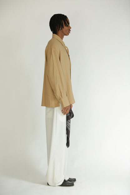 Camicia crepes beige