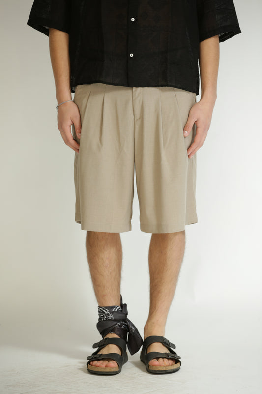 Bermuda oversize beige