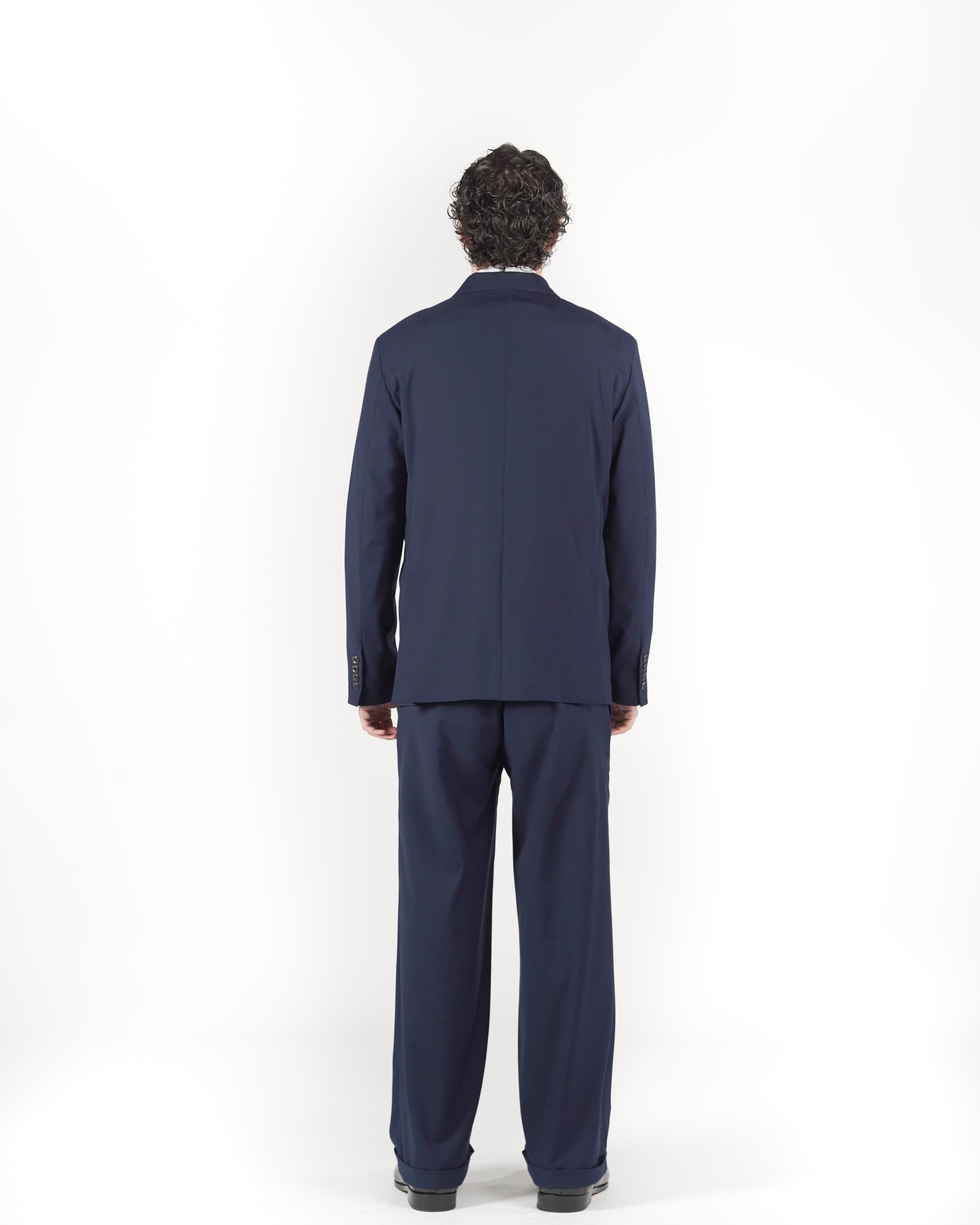Pantalone loose fit sartoriale blu