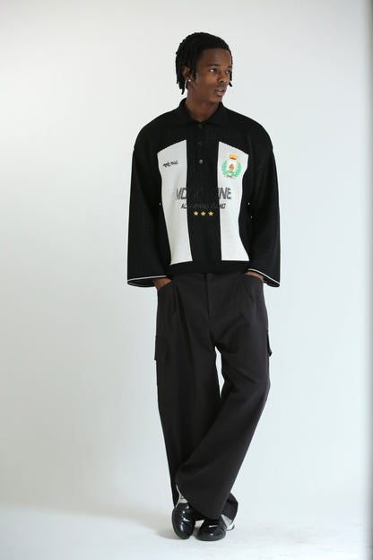 Pantalone tasconato nero cotone