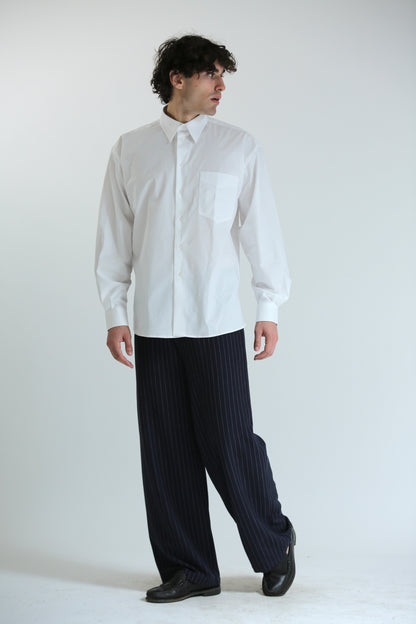 Camicia over sotto giacca bianca
