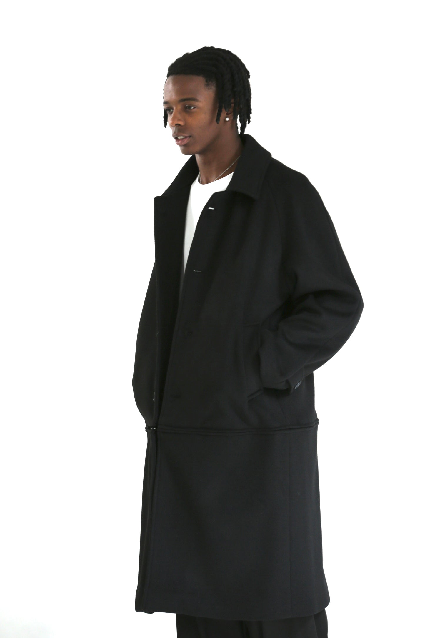 Cappotto lungo/corto panno nero