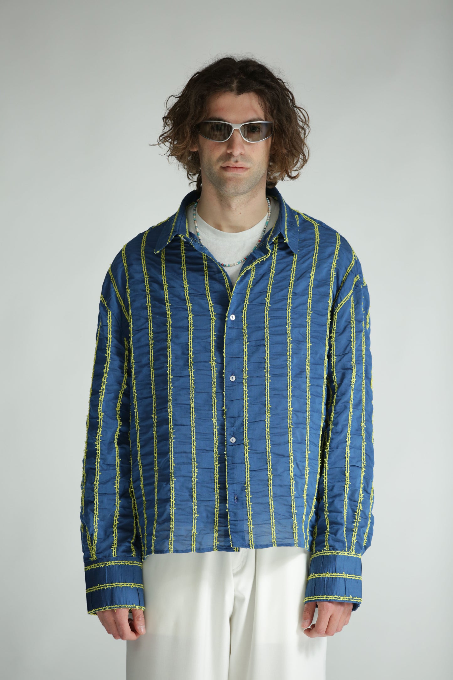 Camicia rilievo celeste