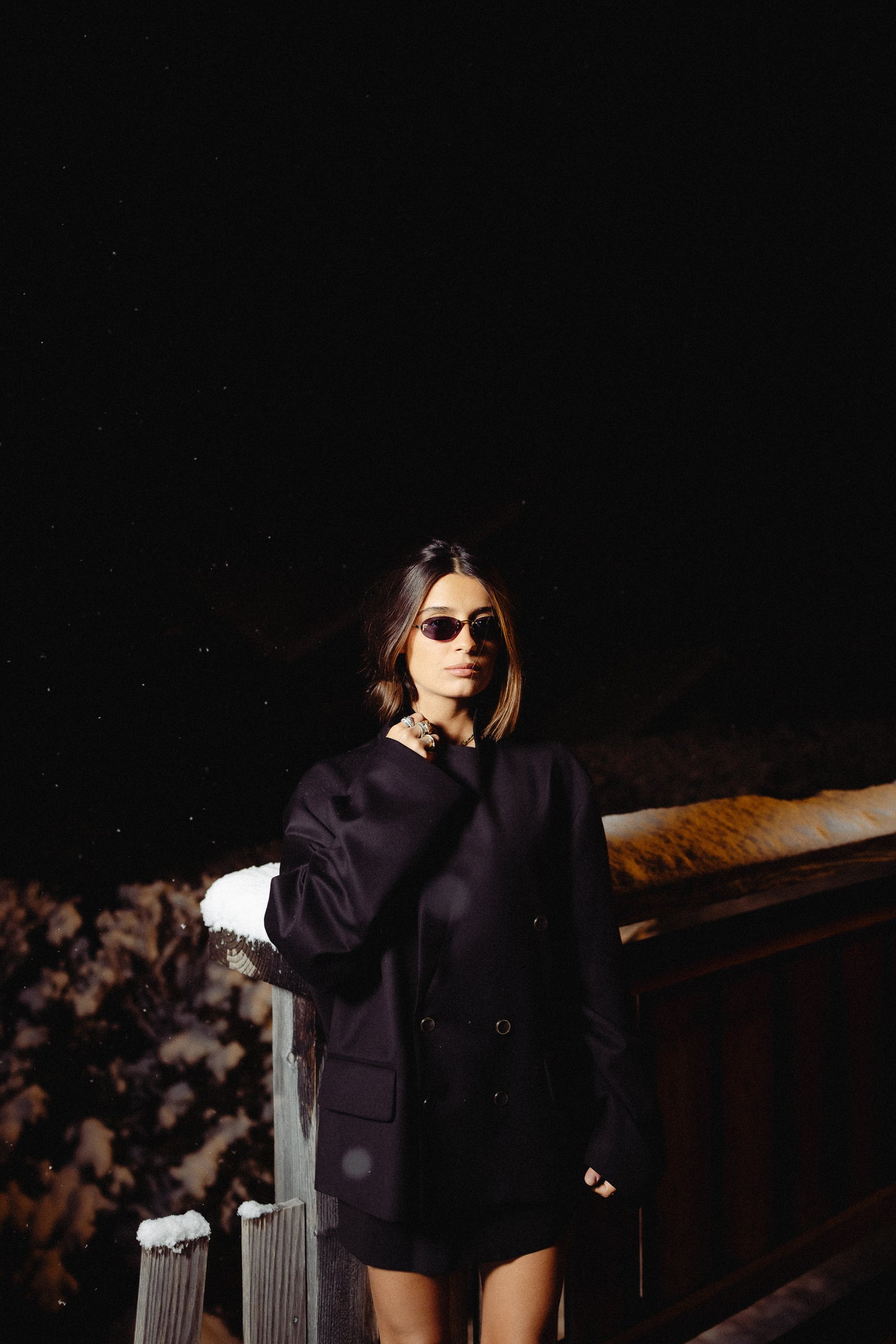 Giacca oversize doppiopetto crop