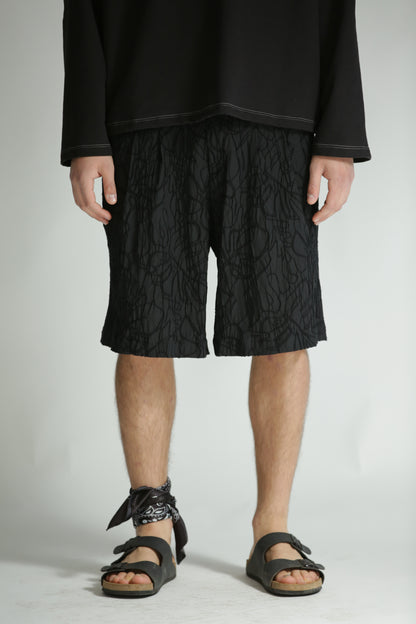 Bermuda ricamato nero