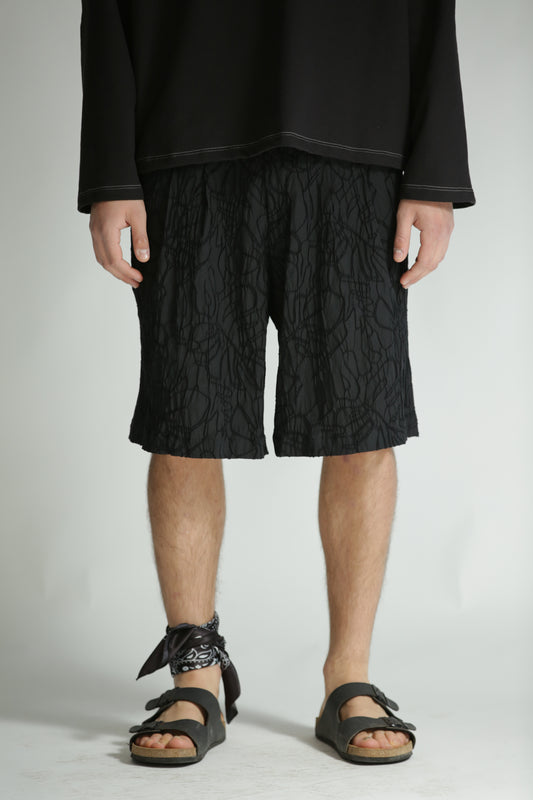 Bermuda ricamato nero