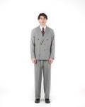 Pantalone loose fit sartoriale gessato grigio