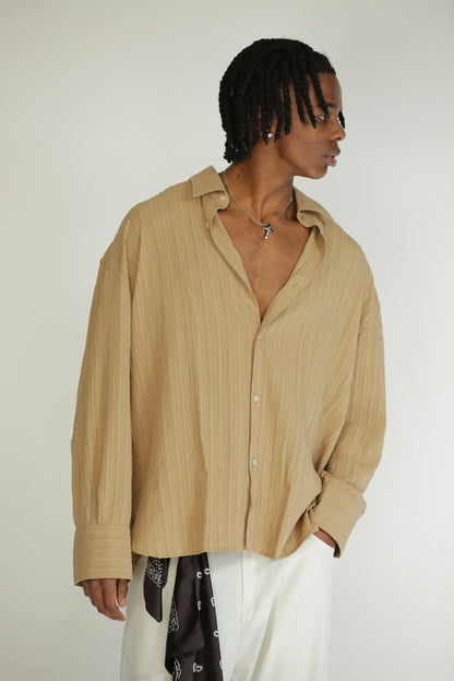 Camicia crepes beige